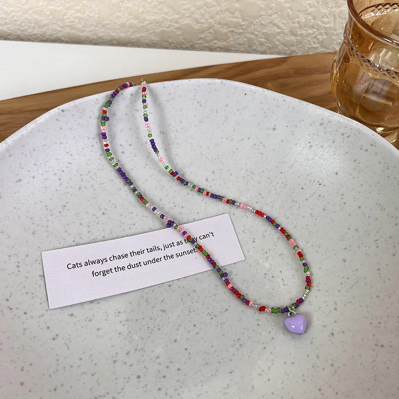 Wholesale Heart Plastic Beaded Necklaces